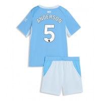 Dječji Nogometni Dres Manchester City Elliot Anderson #5 Domaci 2026-27 Kratak Rukav (+ Kratke hlače)